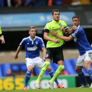 Gordon Greer Leads Brighton and Hove Albion in Championship Clash against Ipswich Town (28/08/2015)