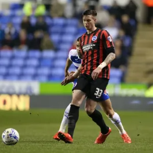 Greg Halford in Action: Championship Showdown at Madejski Stadium - Reading vs. Brighton and Hove Albion (10MAR15)