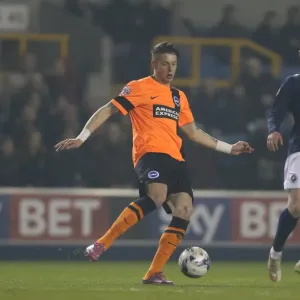 Greg Halford in Action: Millwall vs. Brighton and Hove Albion, Sky Bet Championship 2015