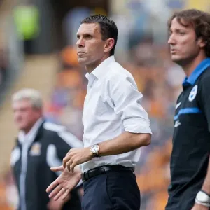 Gus Poyet Leads Brighton & Hove Albion in Npower Championship Clash against Hull City, August 2012