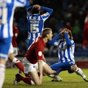 Inigo Calderon of Brighton & Hove Albion in Action Against Charlton Athletic, April 2013