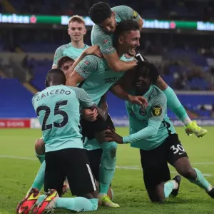 Intense Action: Carabao Cup Showdown between Cardiff City and Brighton & Hove Albion (24th August 2021) Intense Action: Carabao Cup Showdown between Cardiff City and Brighton & Hove Albion (24th August 2021)