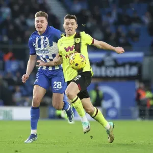 Intense Battle: Brighton and Hove Albion vs. Burnley in the Premier League (09DEC23)