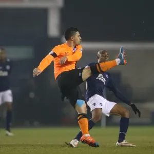 Intense Battle: Kayal Fights for Control in Millwall vs. Brighton (17MAR15)
