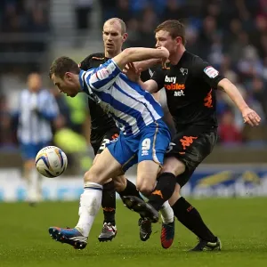 Intense Battle for Possession: Ashley Barnes vs Derby County (Brighton & Hove Albion vs Derby County, January 12, 2013) Intense Battle for Possession: Ashley Barnes vs Derby County (Brighton & Hove Albion vs Derby County, January 12, 2013)