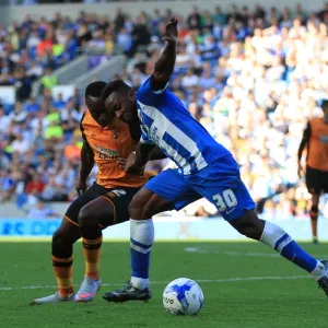 Intense Battle for Possession: LuaLua vs. Odubajo in Brighton & Hove Albion vs. Hull City (Sky Bet Championship, 12th September 2015) Intense Battle for Possession: LuaLua vs. Odubajo in Brighton & Hove Albion vs. Hull City (Sky Bet Championship, 12th September 2015)