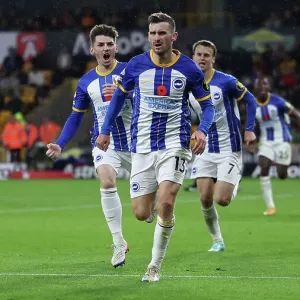 Intense Battle: Premier League Showdown between Wolverhampton Wanderers and Brighton & Hove Albion at Molineux Stadium (Nov 5, 2022)
