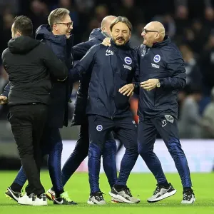 Intense Clash: Brighton and Hove Albion vs. Bournemouth, Premier League Rivalry, 4th February 2023 (American Express Community Stadium) Intense Clash: Brighton and Hove Albion vs. Bournemouth, Premier League Rivalry, 4th February 2023 (American Express Community Stadium)