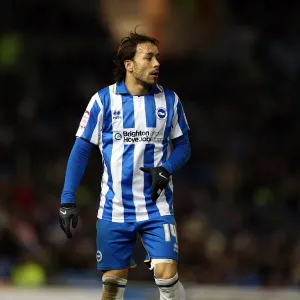 Intense Focus: Inigo Calderon of Brighton & Hove Albion during Npower Championship Match vs Derby County, January 12, 2013 Intense Focus: Inigo Calderon of Brighton & Hove Albion during Npower Championship Match vs Derby County, January 12, 2013