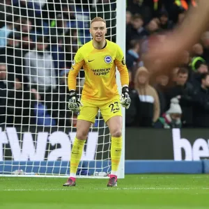 Intense Moment: Jason Steele in Action - Brighton & Hove Albion vs. West Ham United, 2022/23 Premier League Intense Moment: Jason Steele in Action - Brighton & Hove Albion vs. West Ham United, 2022/23 Premier League
