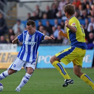 Intense Moment: Leeds United vs. Brighton & Hove Albion FC - Home Game Match Action Intense Moment: Leeds United vs. Brighton & Hove Albion FC - Home Game Match Action