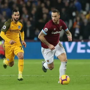 Intense Premier League Showdown: Brighton and Hove Albion vs. West Ham United (02JAN19) at The London Stadium Intense Premier League Showdown: Brighton and Hove Albion vs. West Ham United (02JAN19) at The London Stadium