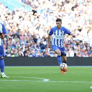 Intense Rivalry: Brighton and Hove Albion vs. West Ham United in the 2023/24 Premier League at American Express Stadium Intense Rivalry: Brighton and Hove Albion vs. West Ham United in the 2023/24 Premier League at American Express Stadium
