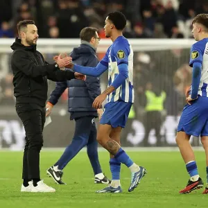 Intense Rivalry Unfolds: West Ham United vs. Brighton & Hove Albion at London Stadium (02 JAN 2024) Intense Rivalry Unfolds: West Ham United vs. Brighton & Hove Albion at London Stadium (02 JAN 2024)