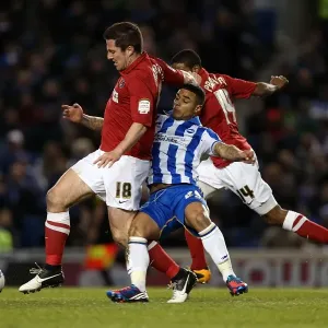 Intensely Pressuring the Opponent: Liam Bridcutt's Determined Performance at Amex Stadium (Brighton & Hove Albion vs Charlton Athletic, April 2013)