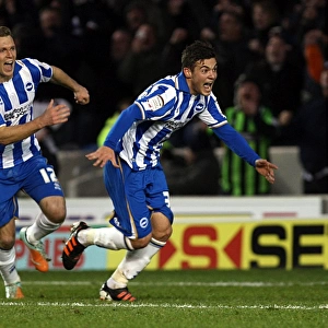 Jake Forster-Caskey scores against Southamptont at the Amex, Jan 2012