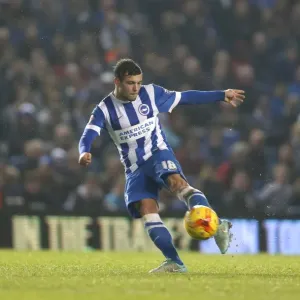 Jake Forster-Caskey's Shot in Championship Showdown: Brighton & Hove Albion vs Fulham (29 Nov 2014)