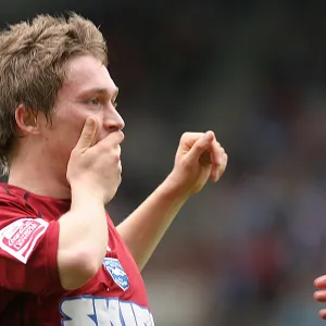 Jake Robinson celebrates his first goal