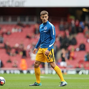 Jayson Molumby in Action: Premier League Showdown between Arsenal and Brighton and Hove Albion (1st October 2017)