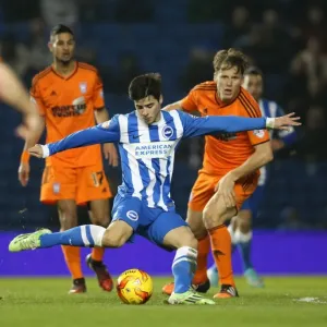 Joao Teixeira in Action: Brighton & Hove Albion vs Ipswich Town, Sky Bet Championship 2015