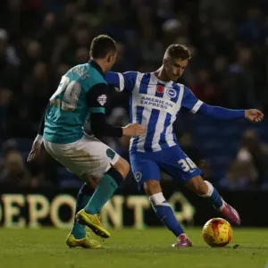 Joe Bennett in Action: Brighton & Hove Albion vs. Wigan Athletic, Sky Bet Championship 2014