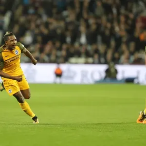 Jose Izquierdo Scores the Second Goal: Brighton and Hove Albion Lead 2-0 against West Ham United (Premier League, 20Oct17) Jose Izquierdo Scores the Second Goal: Brighton and Hove Albion Lead 2-0 against West Ham United (Premier League, 20Oct17)