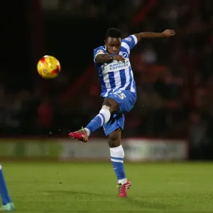 Kazenga LuaLua Shoots at American Express Community Stadium: Brighton and Hove Albion vs Bournemouth, SkyBet Championship 2014 Kazenga LuaLua Shoots at American Express Community Stadium: Brighton and Hove Albion vs Bournemouth, SkyBet Championship 2014