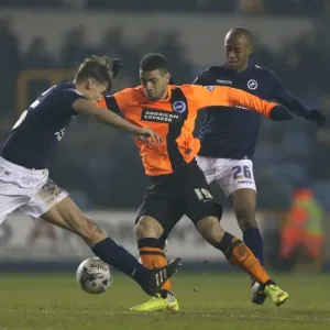 Leon Best in Action: Championship Showdown at The Den - Millwall vs. Brighton and Hove Albion (17MAR15)