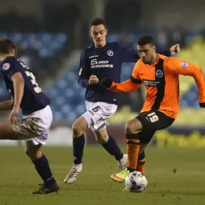 Leon Best in Action: Millwall vs. Brighton and Hove Albion, Sky Bet Championship 2015