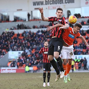 Lewis Dunk in Action: Brighton and Hove Albion vs. Blackpool, Sky Bet Championship (31Jan15)