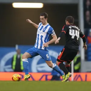 Lewis Dunk in Action: Brighton & Hove Albion vs Fulham, American Express Community Stadium (November 2014)