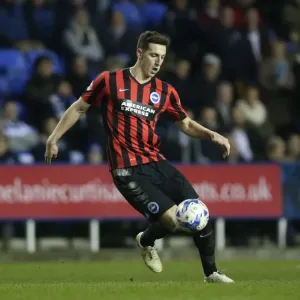 Lewis Dunk in Action: Reading vs. Brighton and Hove Albion, Championship Clash at Madejski Stadium (10MAR15)