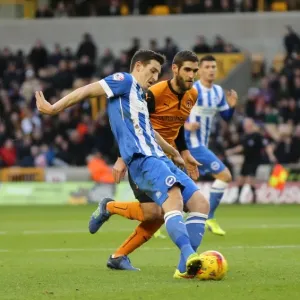 Lewis Dunk: In Action Against Wolverhampton Wanderers (December 2014) Lewis Dunk: In Action Against Wolverhampton Wanderers (December 2014)