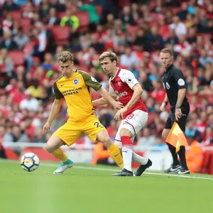 March vs Monreal: Intense Battle in Arsenal vs. Brighton and Hove Albion Premier League Clash (1st October 2017) March vs Monreal: Intense Battle in Arsenal vs. Brighton and Hove Albion Premier League Clash (1st October 2017)