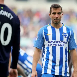 Markus Suttner of Brighton and Hove Albion in Action Against Everton, Premier League 2017 Markus Suttner of Brighton and Hove Albion in Action Against Everton, Premier League 2017