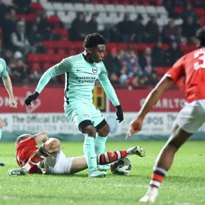 Match action during the Carabao Cup match between Charlton Athletic and Brighton Match action during the Carabao Cup match between Charlton Athletic and Brighton