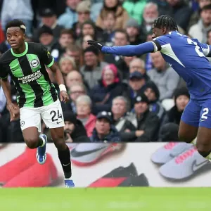 Match action during the Premier League match between Chelsea and Brighton Match action during the Premier League match between Chelsea and Brighton