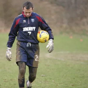 A muddy Wayne Henderson after training at Falmer