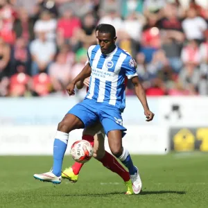 Mustapha Carayol in Action: Rotherham United vs. Brighton and Hove Albion, Sky Bet Championship, 6th April 2015