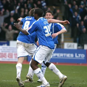 Nick ward celebrates his goal