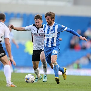 Paddy McCourt in Action: Brighton & Hove Albion vs Rotherham United at American Express Community Stadium, October 2014