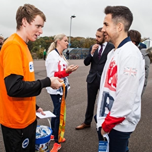 Paralympian Will Bayley Cheers for Brighton and Hove Albion at Norwich City Championship Match, October 2016