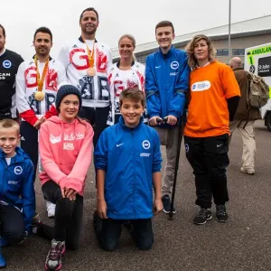 Paralympians in the Stands: Will Bayley, Faye McClelland, and Simon Munn at Brighton and Hove Albion vs. Norwich City (29OCT16) Paralympians in the Stands: Will Bayley, Faye McClelland, and Simon Munn at Brighton and Hove Albion vs. Norwich City (29OCT16)