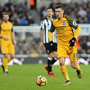 Pascal Gross of Brighton and Hove Albion in Action Against Newcastle United (30DEC17)