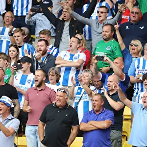 Passionate Albion Fans at Vicarage Road: Watford vs. Brighton & Hove Albion (11AUG18)
