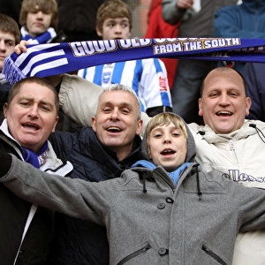 Passionate Brighton & Hove Albion FC Fans at Stoke City during FA Cup 5th Round, February 2011