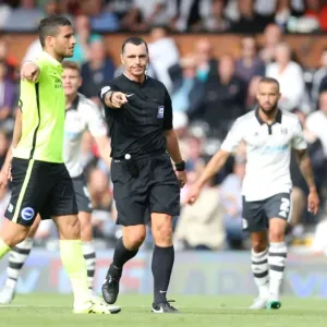 Penalty Call: Referee Swarbrick at the Spot during Fulham vs. Brighton and Hove Albion (15/08/2015) Penalty Call: Referee Swarbrick at the Spot during Fulham vs. Brighton and Hove Albion (15/08/2015)