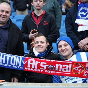 Sea of Passionate Brighton & Hove Albion Fans vs. Arsenal in FA Cup Showdown (25Jan15)