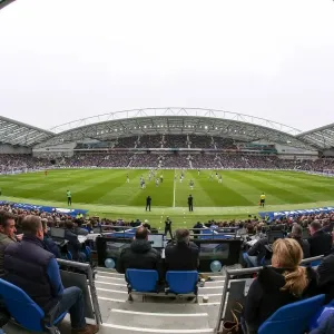 Sky Bet Championship Match: Panoramic View of Brighton and Hove Albion's American Express Community Stadium vs. Derby County (May 2016)