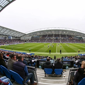 Sky Bet Championship Match: Panoramic View of Brighton and Hove Albion's American Express Community Stadium vs. Derby County (May 2016)